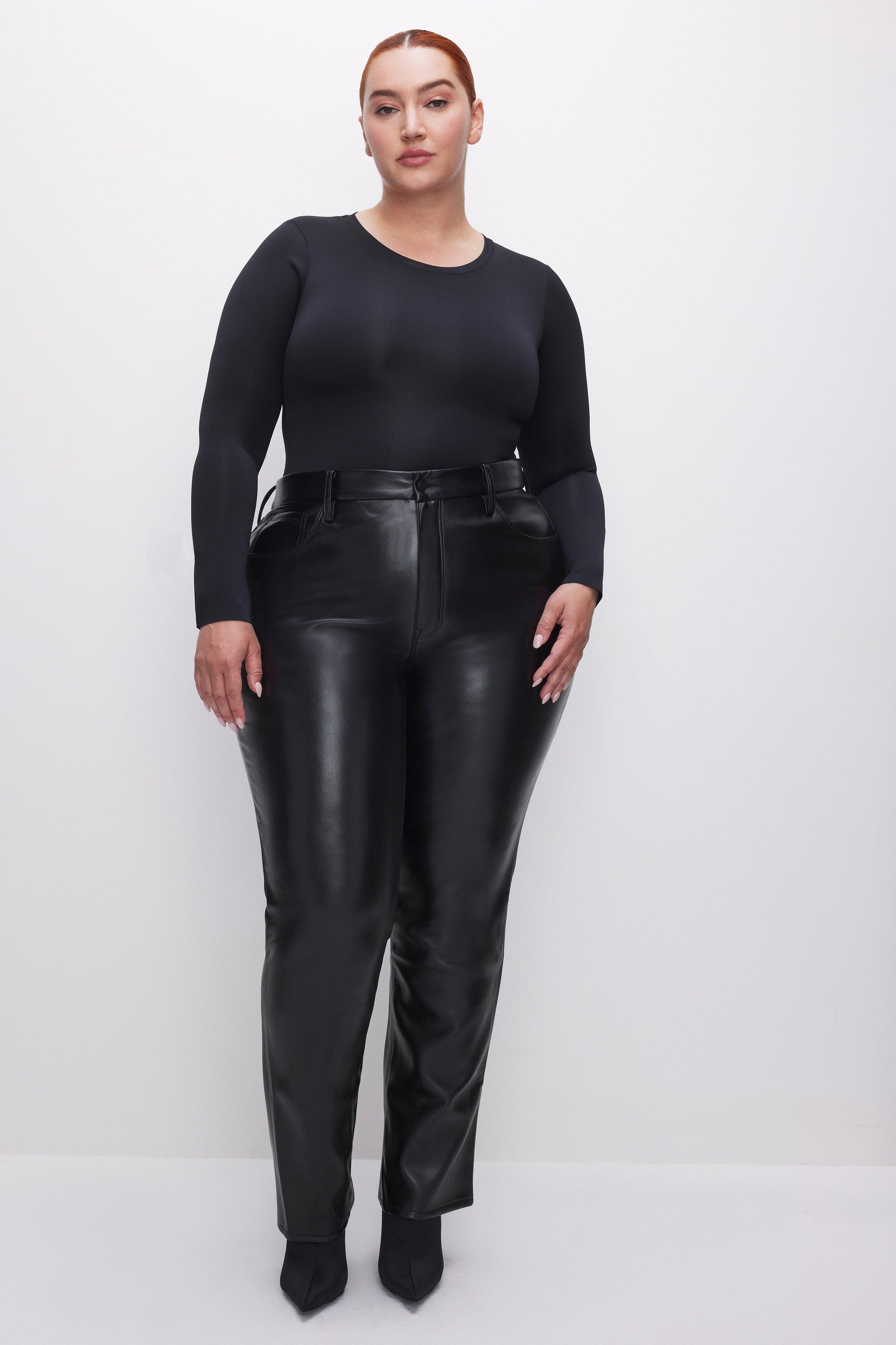 GOOD ICON FAUX LEATHER PANTS | BLACK001 Product Image