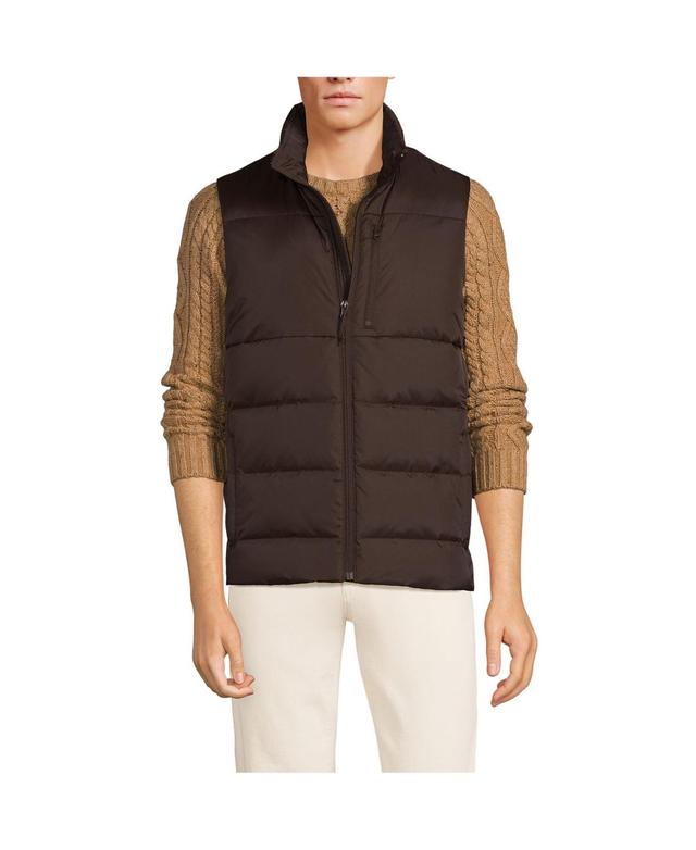 Lands End Mens Wide Channel 600 Down Puffer Vest - Black Product Image