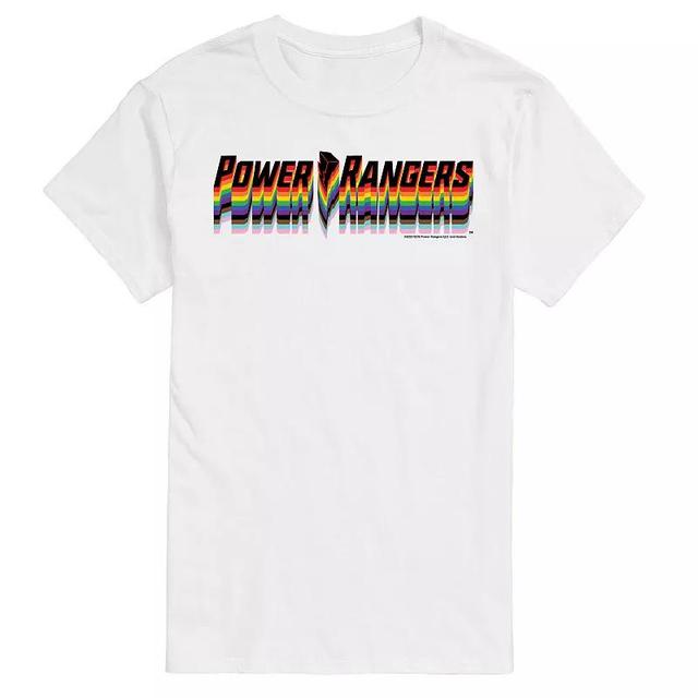 Mens Power Rangers Pride Logo Graphic Tee White Product Image