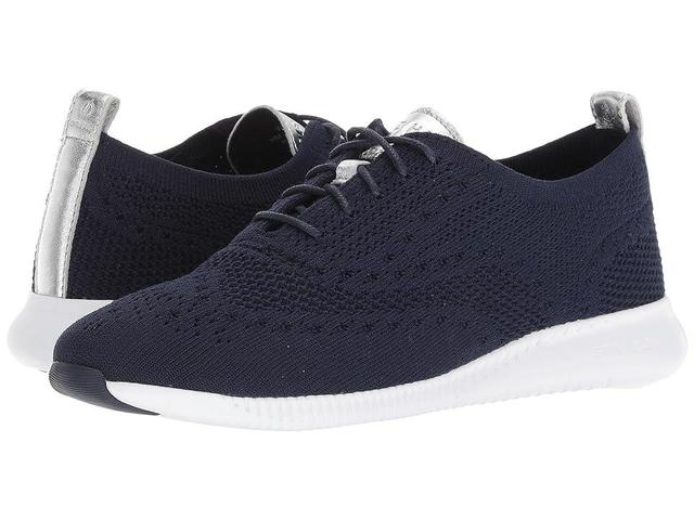 Cole Haan 2.Zerogrand Stitchlite Oxford (Marine Knit/Ch Argento Metallic/Optic White) Women's Shoes Product Image