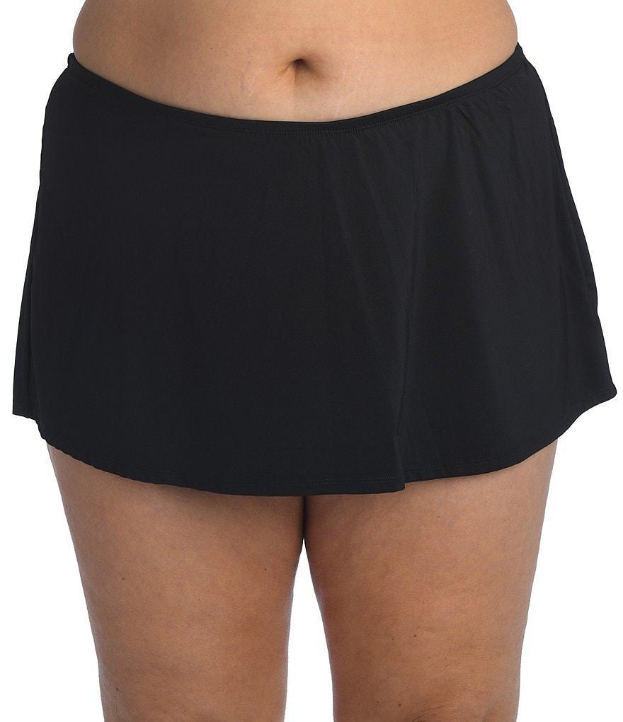 24th & Ocean Plus Size Solids Skirted Swim Bottom Product Image