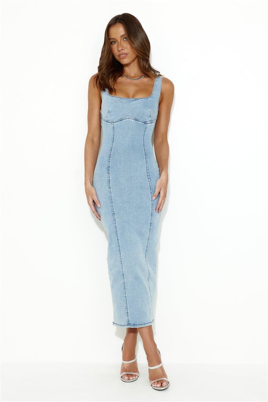 Momentum Maker Midi Dress Light Denim product image