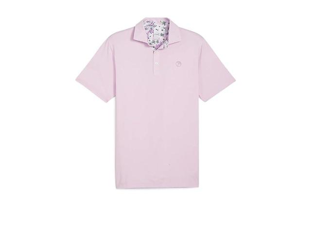 PUMA Golf X Ap Floral Trim Polo (Pale ) Men's Clothing Product Image