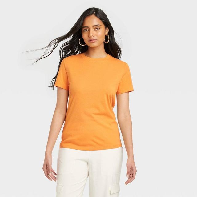 Womens Short Sleeve T-Shirt - A New Day Orange XL Product Image