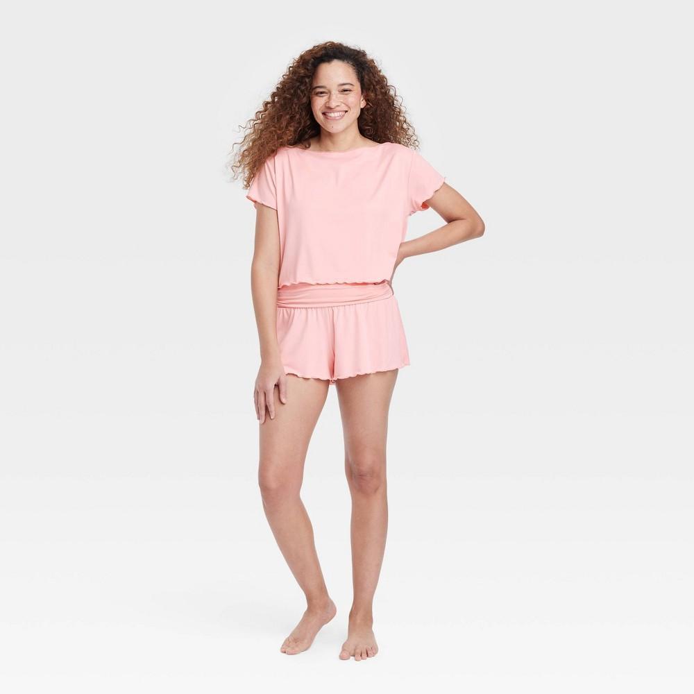 Womens Short Sleeve Top and Shorts Pajama Set - Colsie 2X Product Image