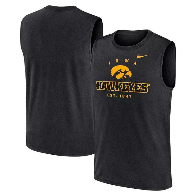 Mens Nike Iowa Hawkeyes Primetime Legend Lock Up Performance Muscle Tank Top Product Image