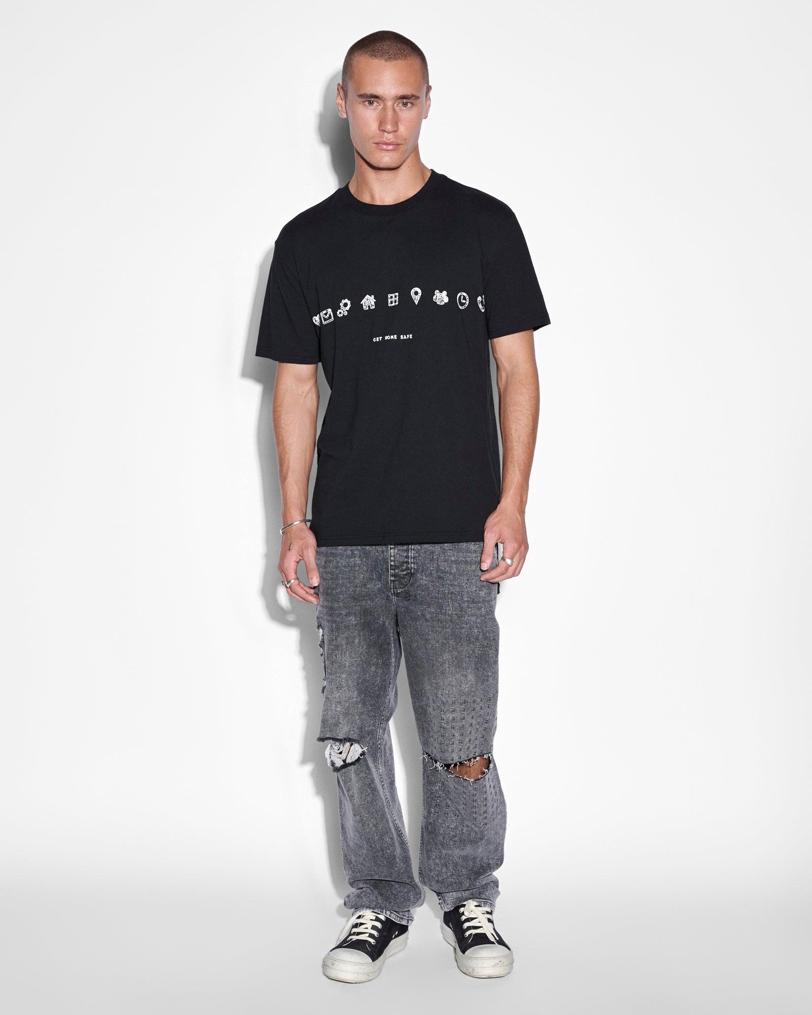 IKONIK KASH SS TEE JET BLACK Male Product Image