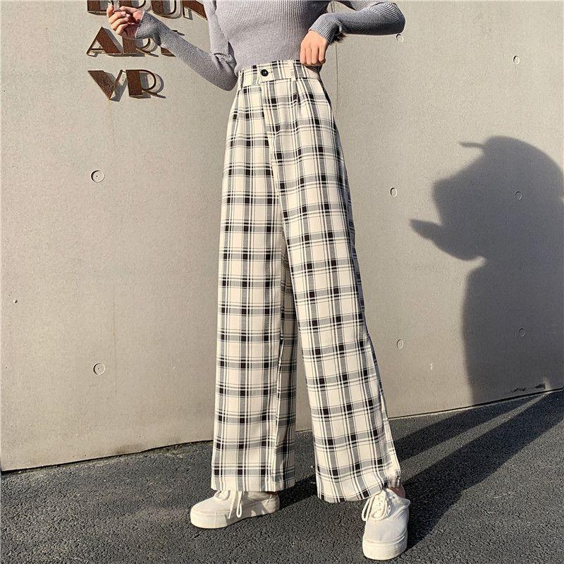 Plaid Wide-Leg Pants product image