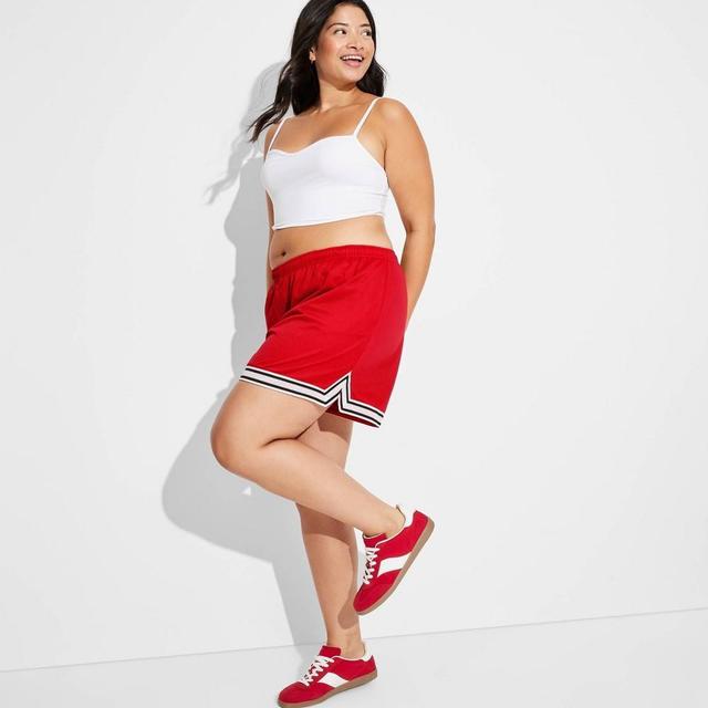 Womens Game Day Mid-Rise Basketball Shorts - Wild Fable Red 1X Product Image