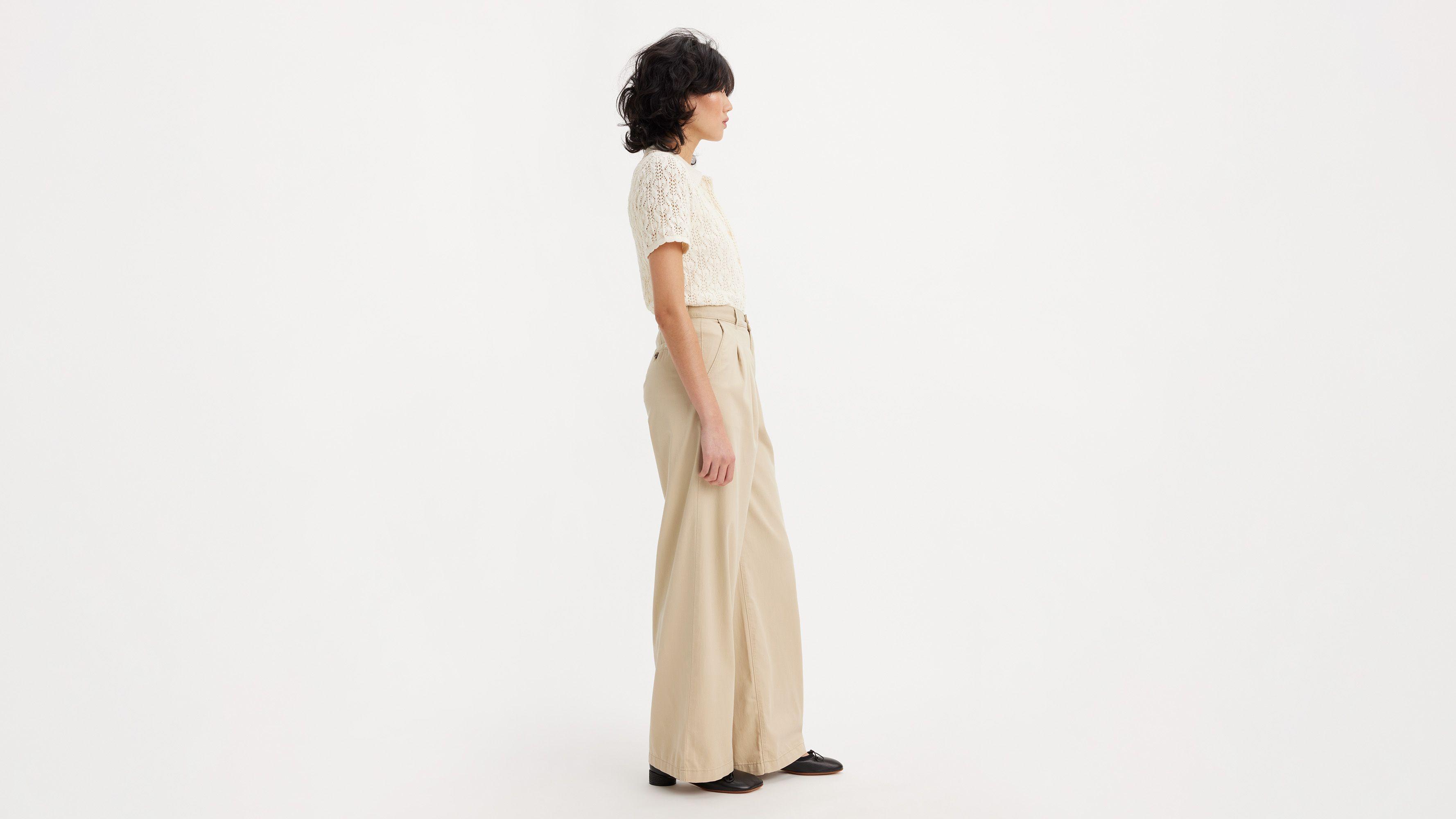 Levis Pleated Wide Leg Womens Trouser Pants Product Image