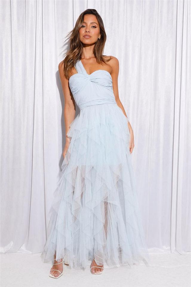 Lavish Style Tulle Maxi Dress Blue Product Image