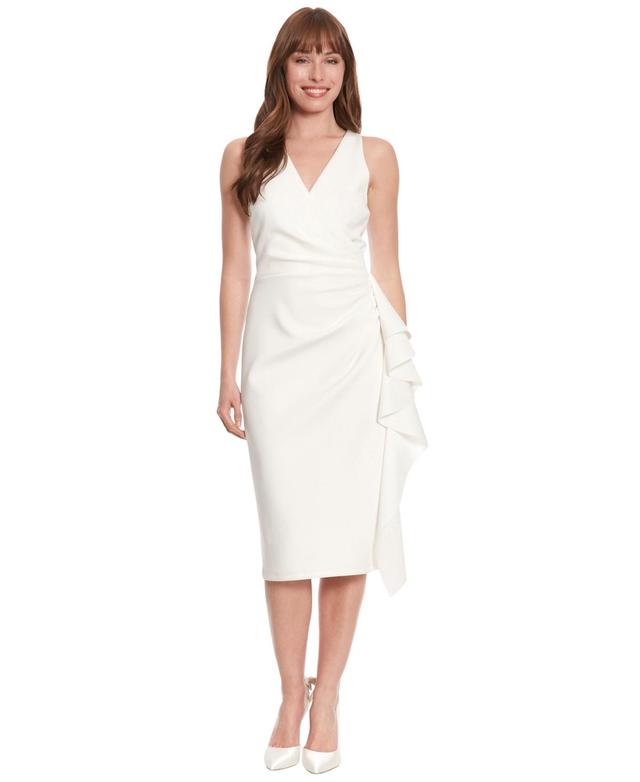 Women's Ruched Ruffled Sheath Dress Product Image