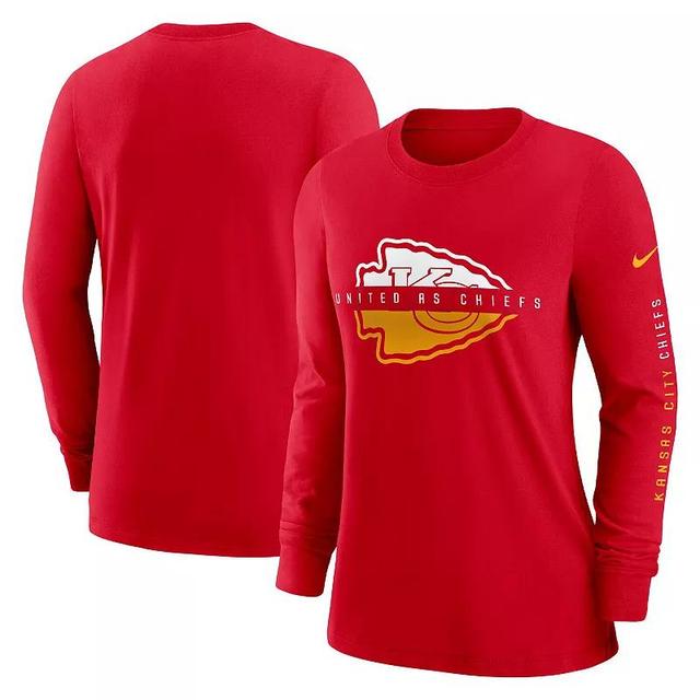 Womens Nike Kansas City Chiefs Prime Split Long Sleeve T-Shirt Product Image