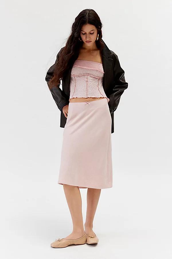 Urban Renewal Remnants Knee Length Heavy Linen Skirt Womens at Urban Outfitters Product Image