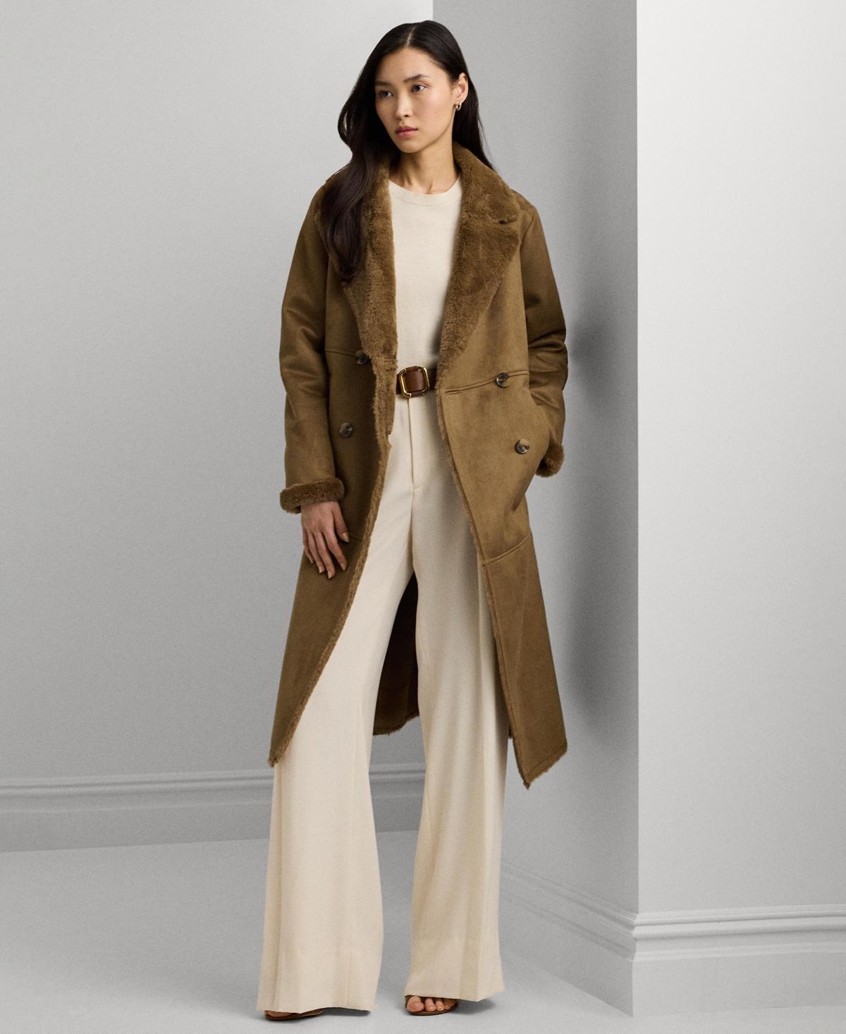 Lauren Ralph Lauren Womens Faux-Shearling Coat Product Image