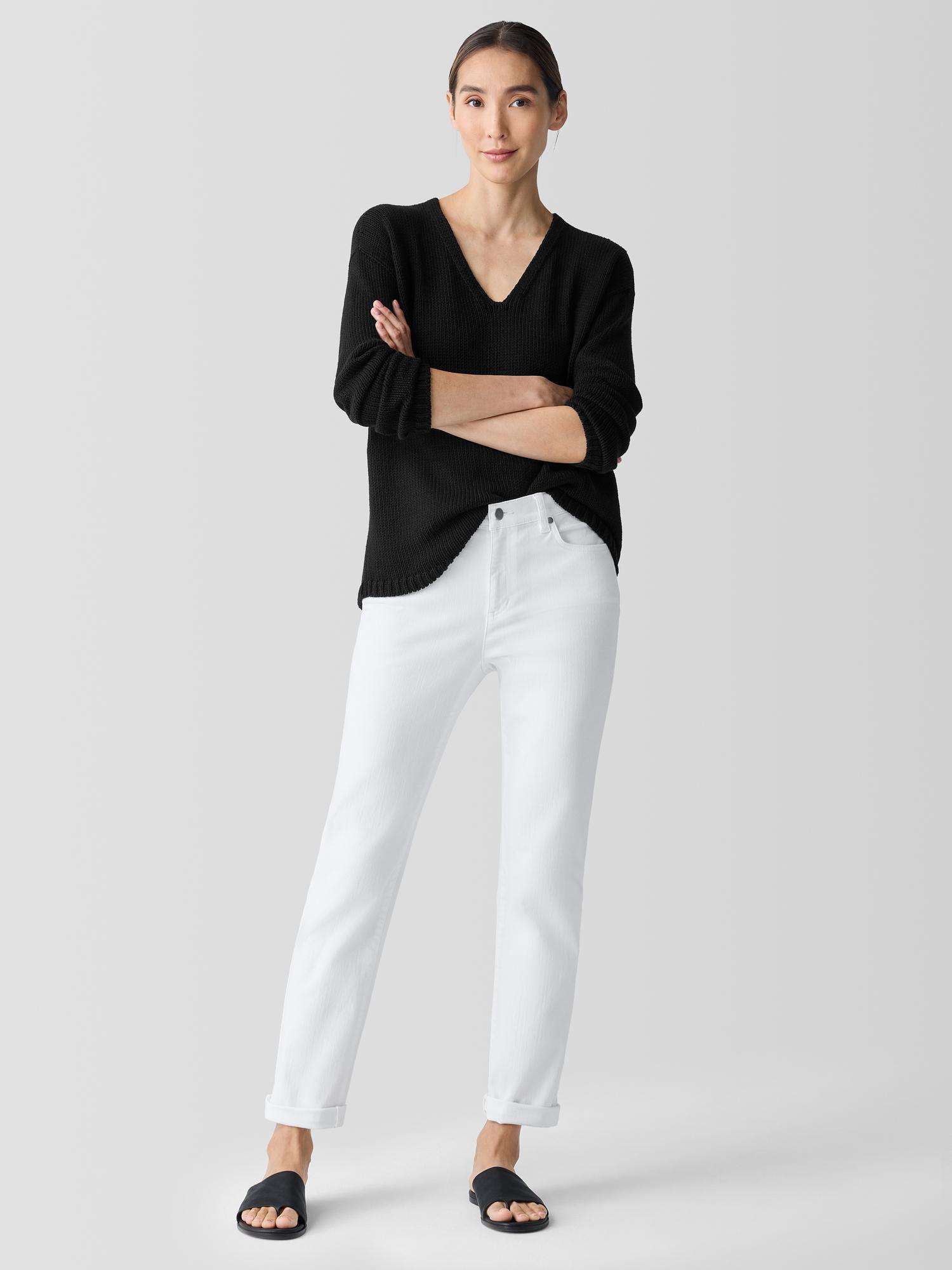 EILEEN FISHER Organic Cotton Denim Slim Jeanfemale Product Image