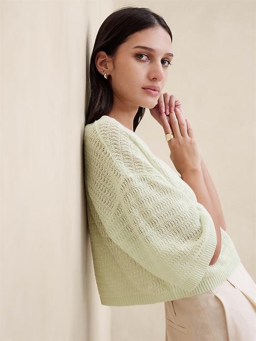 Teia Oversized Linen Sweater Product Image