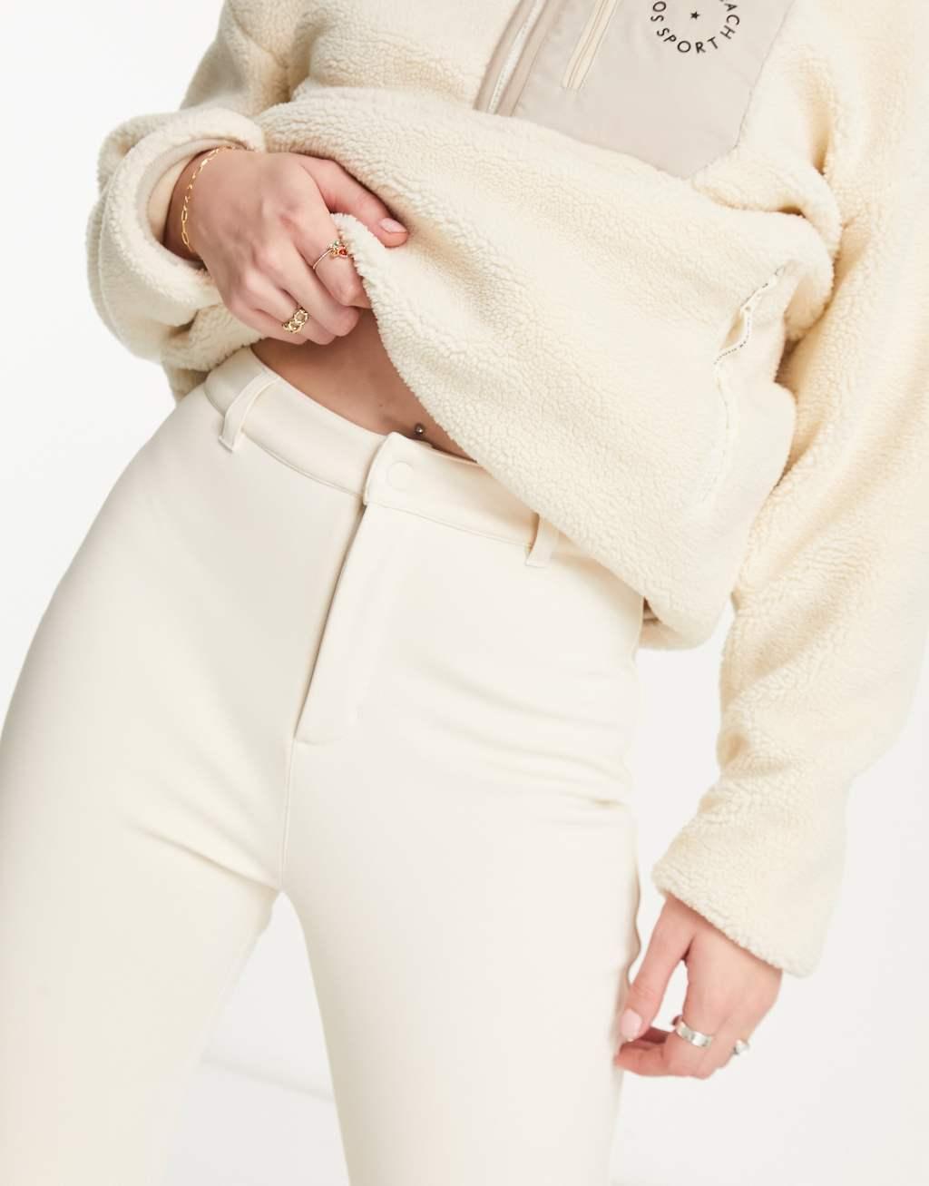 South Beach ski stirrup pants in cream Product Image