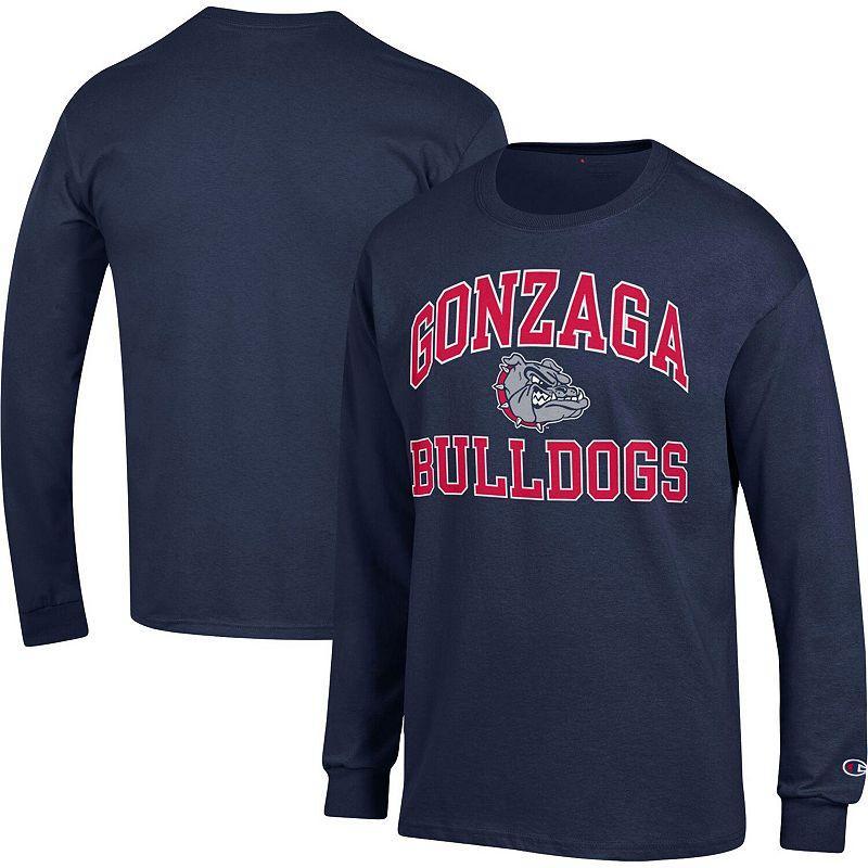 Mens Champion Navy Gonzaga Bulldogs High Motor Long Sleeve T-Shirt Blue Product Image