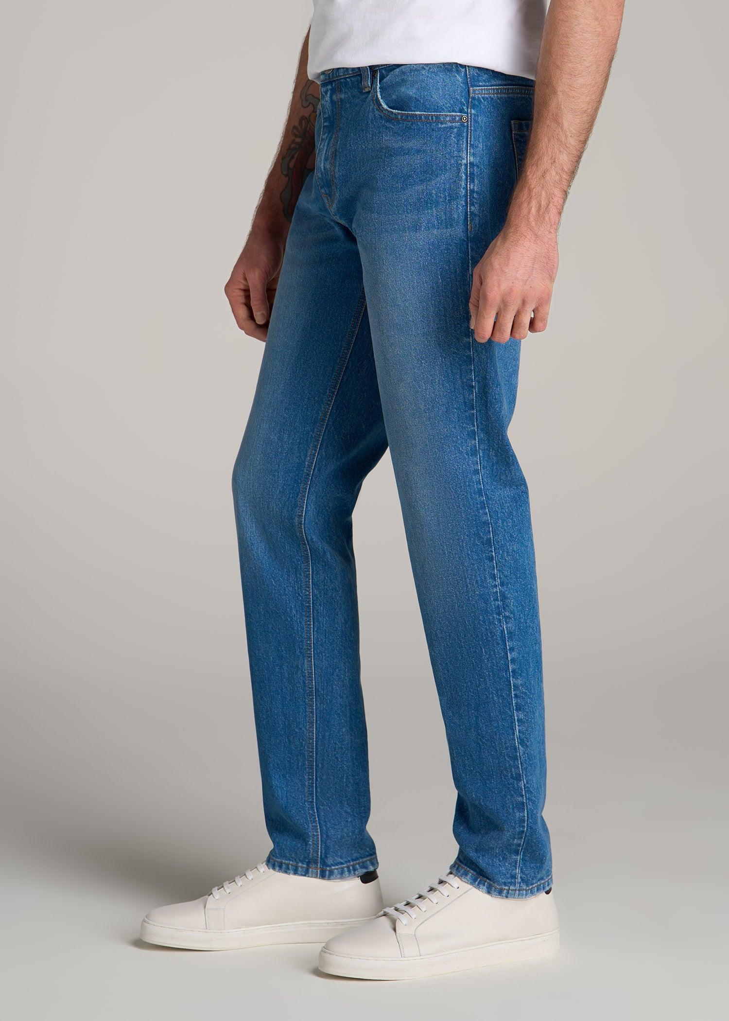 Milo RELAXED TAPERED FIT Jeans for Tall Men in Classic Mid Blue Male Product Image