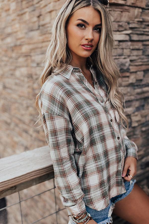 Destined For Denver Plaid Top Product Image