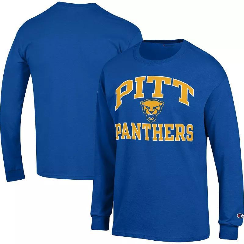 Mens Champion Royal Pitt Panthers High Motor Long Sleeve T-Shirt Product Image