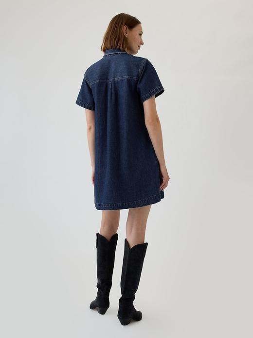 Denim Shift Mini Dress Product Image