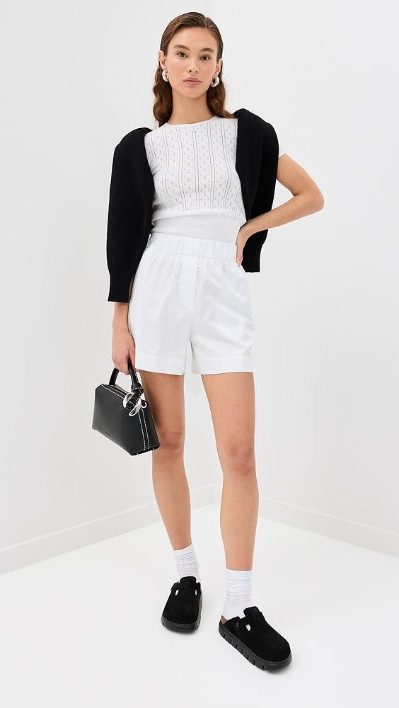 JW Anderson Pointelle Cap Sleeve Top | Shopbop Product Image