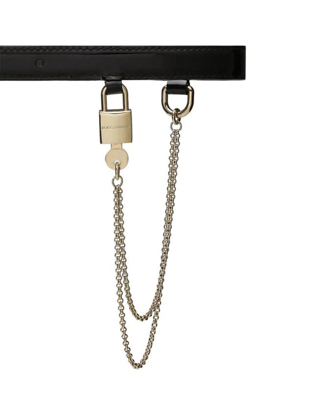 Belt With Chain In Black Product Image