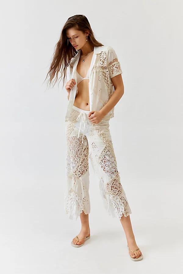 Kimchi Blue Heather Embroidered Lace Pull-On Pant Womens at Urban Outfitters Product Image