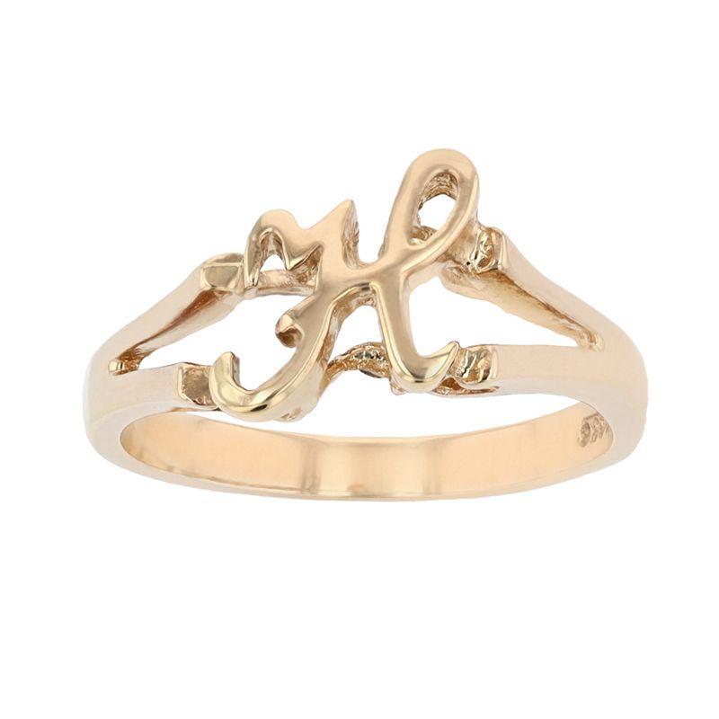 Traditions Jewelry Company 18k Gold Over Sterling Silver Initial Ring, Womens Product Image