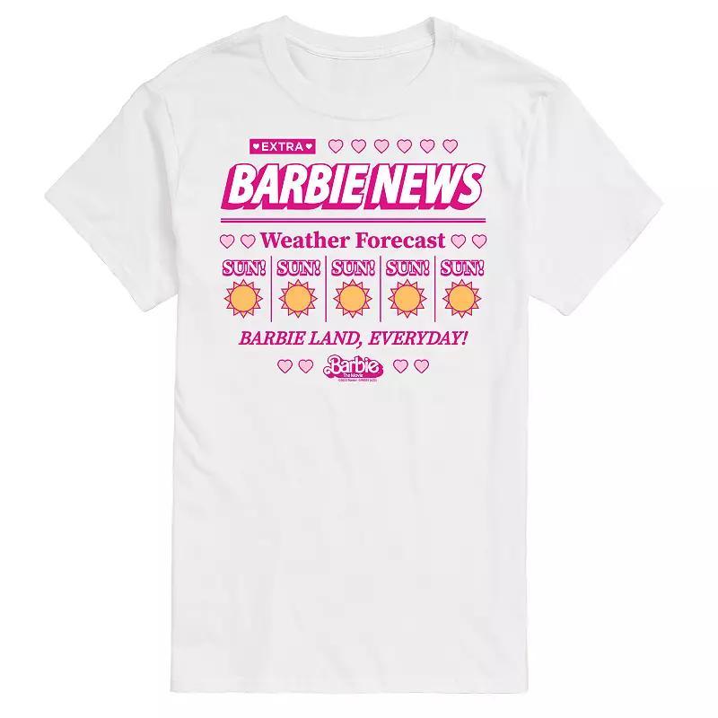 Big & Tall Barbie The Movie Weather Forecast Graphic Tee, Mens Product Image