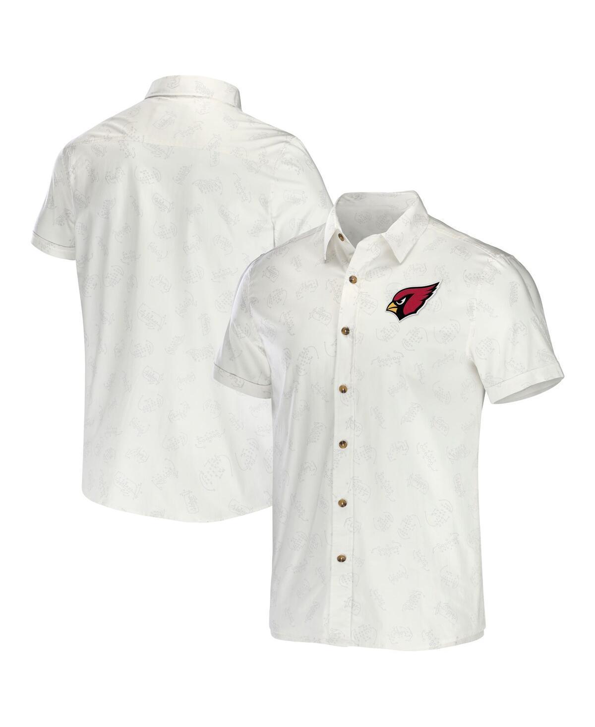 Mens NFL x Darius Rucker Collection by Fanatics White Arizona Cardinals Woven Button-Up T-Shirt Product Image