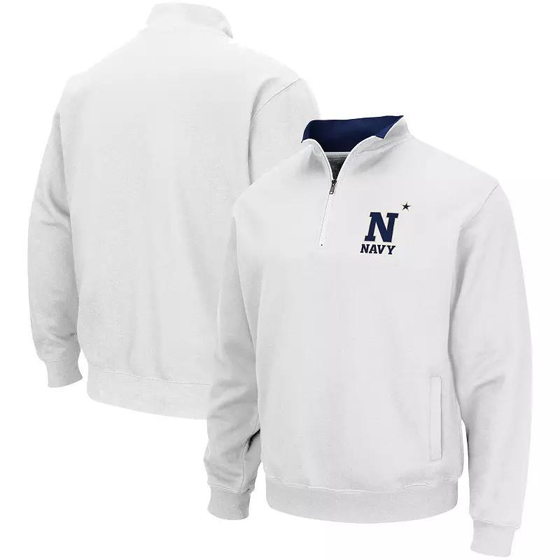 Mens Colosseum White Navy Midshipmen Tortugas Team Logo Quarter-Zip Jacket Product Image