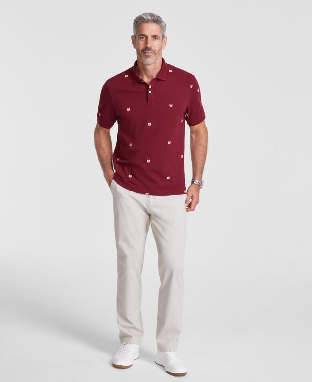 Club Room Mens Fox Face Short Sleeve Pique Polo Shirt, Created for Macys Product Image