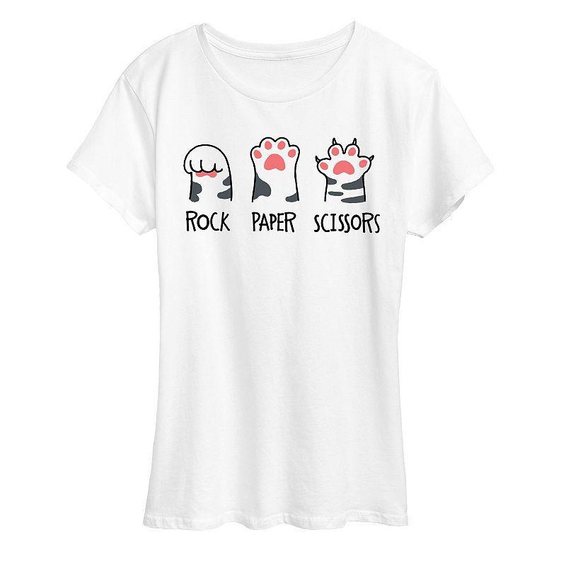 Womens Rock Paper Claws Graphic Tee, Girls Product Image