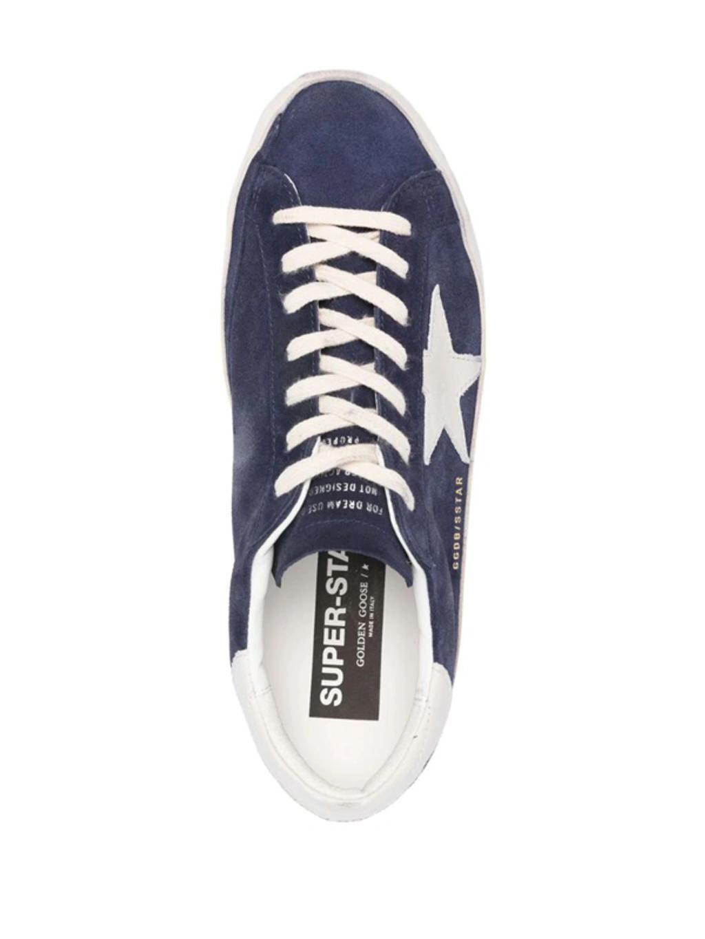 GOLDEN GOOSE Super Star Sneakers Shoes In Navy Product Image