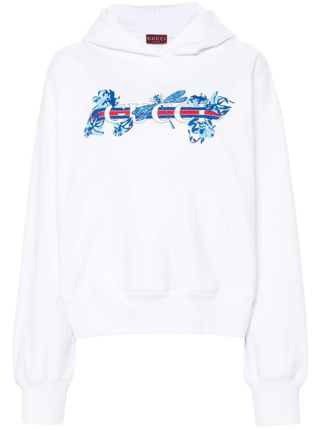 Logo-print Hoodie In White Product Image