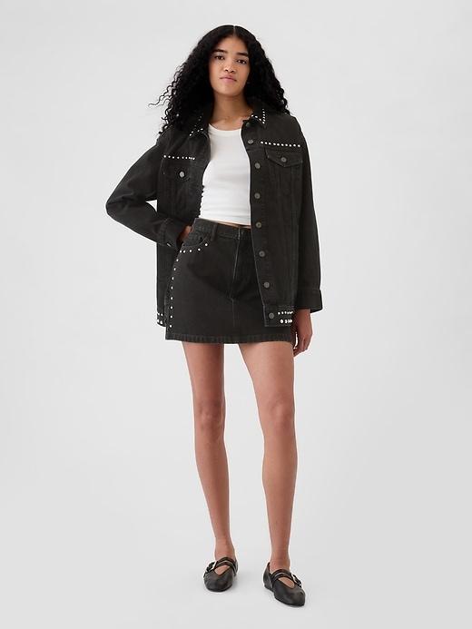 Studded Denim Mini Skirt product image