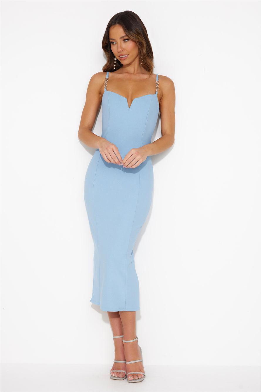 Rising Success Midi Dress Blue Product Image