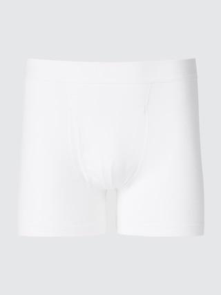 Mens Cotton Boxer Briefs with Deodorizing White 2XL UNIQLO US Product Image