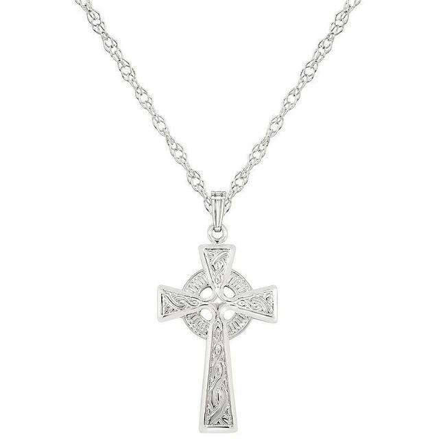 Sterling Silver Celtic Cross Pendant, Womens Product Image