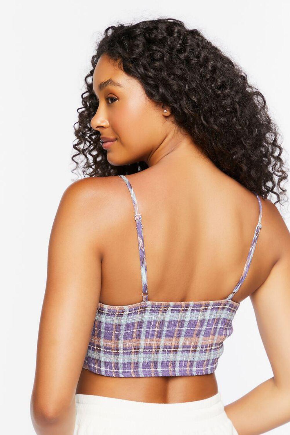 Plaid Lounge Cropped Cami | Forever 21 Product Image