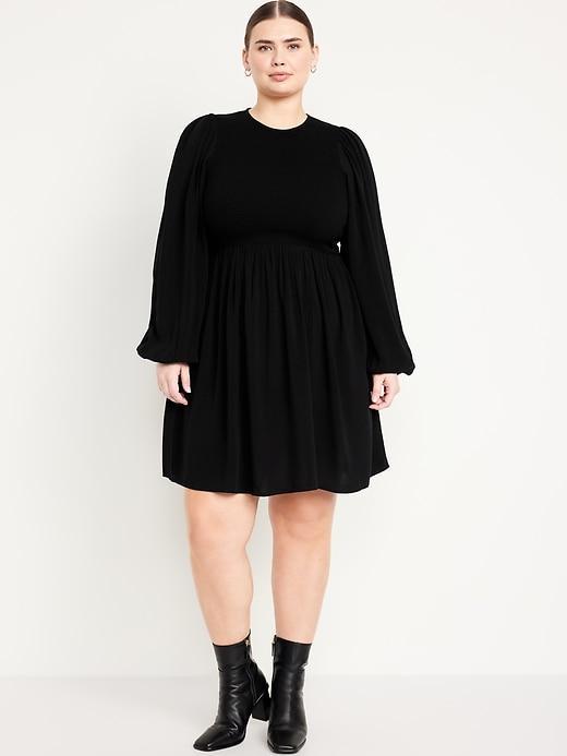 Fit &amp; Flare Long-Sleeve Mini Dress Product Image