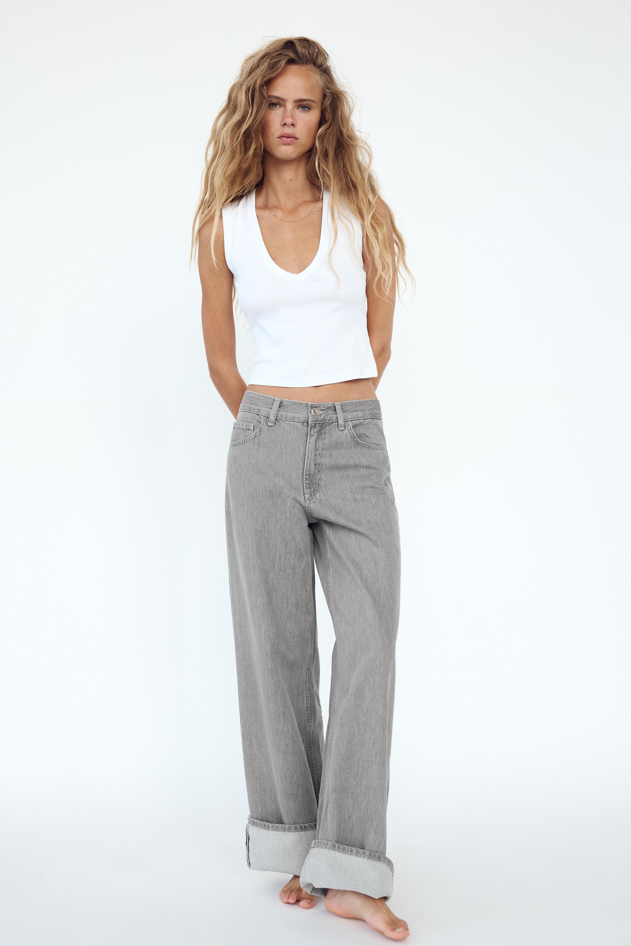 TRF HIGH RISE WIDE LEG BELT LOOP JEANS product image