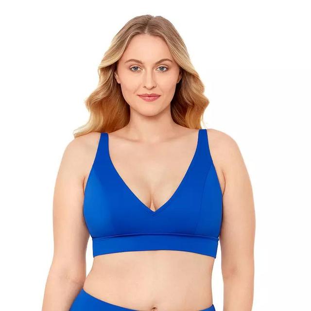 Womens S3 Swim Supportive Banded Plunge V-Neck Bralette Bikini Top, Womens Product Image