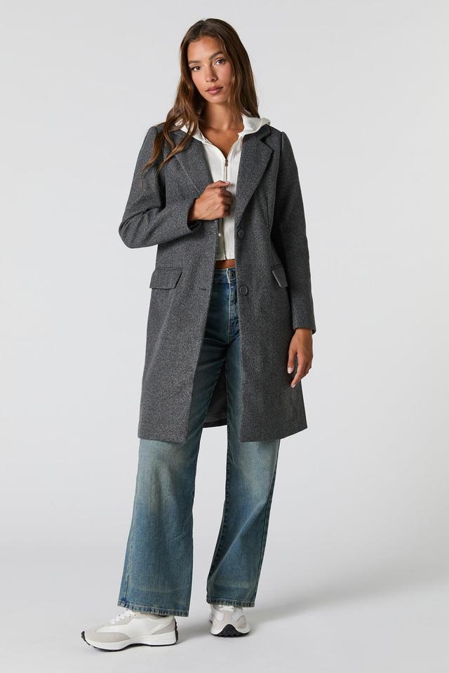 Collared Double Button Coat Female Product Image