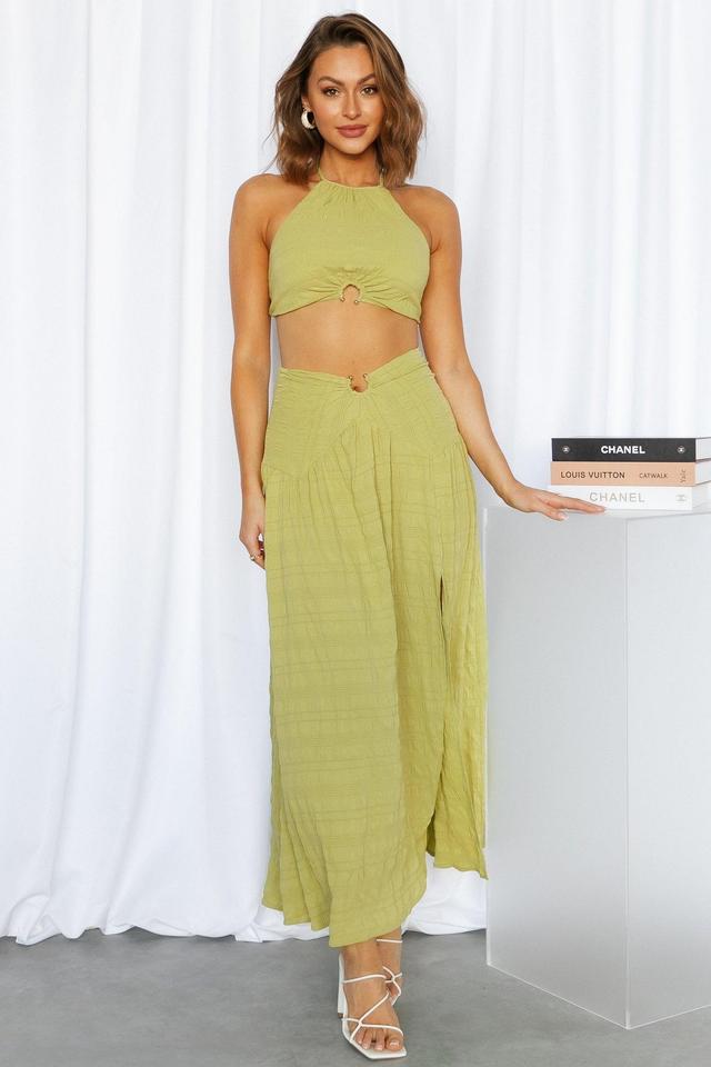 Sunlight Moments Maxi Skirt Olive Product Image