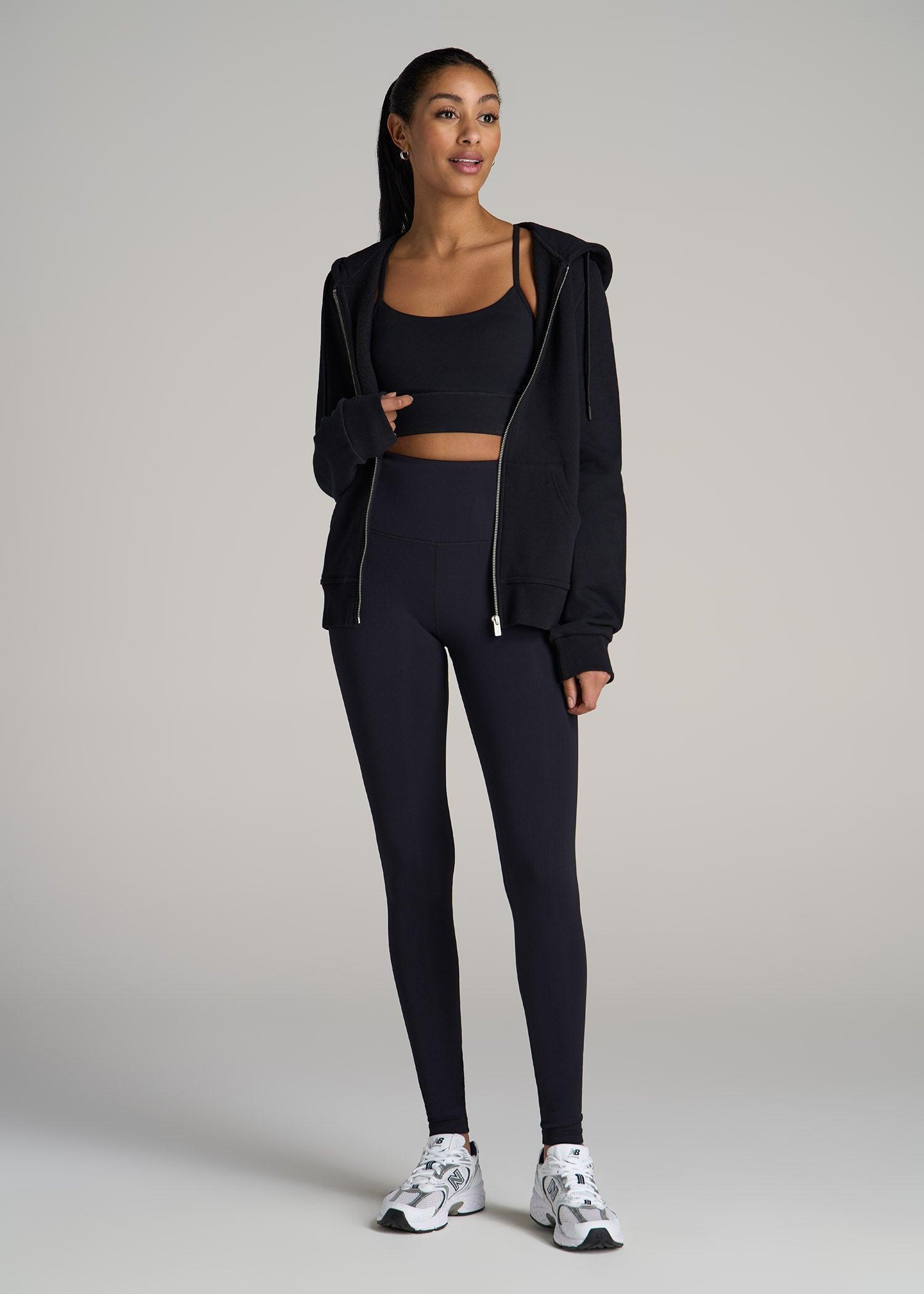 AT Balance High-Rise Leggings for Tall Women in Ribbed Black Product Image