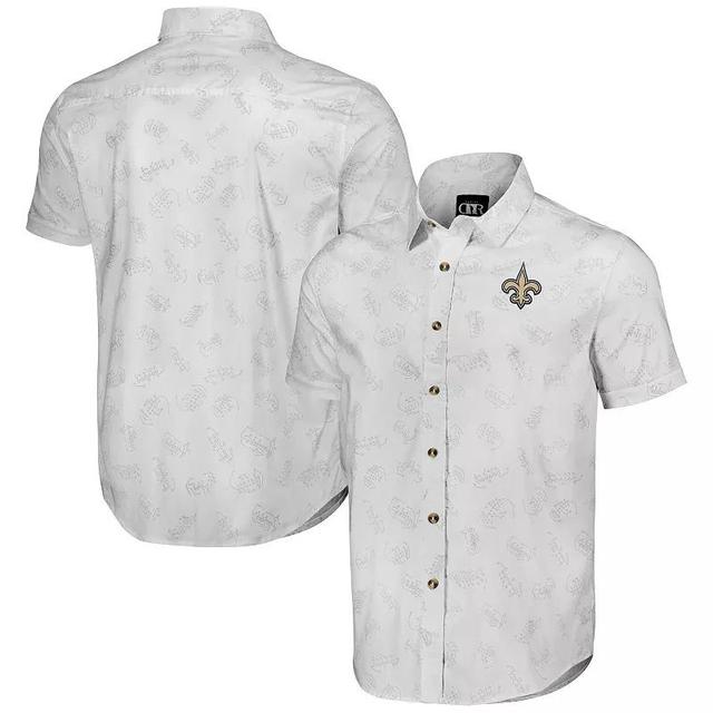 Mens NFL x Darius Rucker Collection by Fanatics Minnesota Vikings Woven Short Sleeve Button Up Shirt Product Image